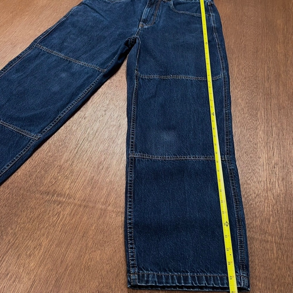 Empyre Relaxed Fit Skate Jeans 32 Dark Wash Blue Denim Double Knee 100 Cotton - Picture 5 of 11